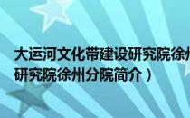 大运河文化带建设研究院徐州分院（关于大运河文化带建设研究院徐州分院简介）