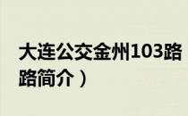 大连公交金州103路（关于大连公交金州103路简介）