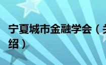 宁夏城市金融学会（关于宁夏城市金融学会介绍）