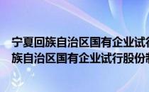 宁夏回族自治区国有企业试行股份制暂行规定（关于宁夏回族自治区国有企业试行股份制暂行规定介绍）