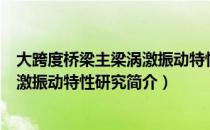 大跨度桥梁主梁涡激振动特性研究（关于大跨度桥梁主梁涡激振动特性研究简介）