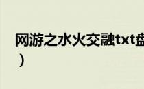 网游之水火交融txt盘盘搜（网游之水火交融）