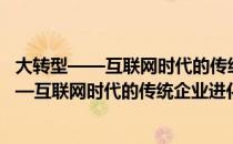 大转型——互联网时代的传统企业进化之道（关于大转型——互联网时代的传统企业进化之道简介）