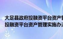 大足县政府投融资平台资产管理实施办法（关于大足县政府投融资平台资产管理实施办法简介）