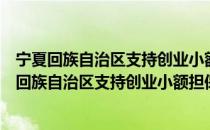 宁夏回族自治区支持创业小额担保贷款管理办法（关于宁夏回族自治区支持创业小额担保贷款管理办法介绍）