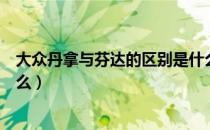 大众丹拿与芬达的区别是什么（大众丹拿与芬达的区别是什么）