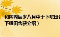 和陶丙辰岁八月中于下噀田舍获（关于和陶丙辰岁八月中于下噀田舍获介绍）