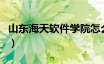 山东海天软件学院怎么样（山东海天软件学院）