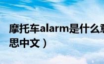 摩托车alarm是什么意思中文（arm是什么意思中文）