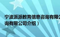 宁波派派教育信息咨询有限公司（关于宁波派派教育信息咨询有限公司介绍）