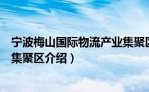 宁波梅山国际物流产业集聚区（关于宁波梅山国际物流产业集聚区介绍）