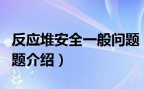 反应堆安全一般问题（关于反应堆安全一般问题介绍）