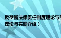 反垄断法律责任制度理论与实践（关于反垄断法律责任制度理论与实践介绍）