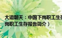 大道朝天：中国下岗职工生存报告（关于大道朝天：中国下岗职工生存报告简介）