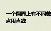 一个圆周上有不同数量的点,将圆周上的这些点用直线