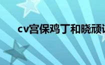 cv宫保鸡丁和晓顽访谈（cv宫保鸡丁）