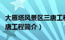 大雁塔风景区三唐工程（关于大雁塔风景区三唐工程简介）