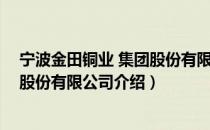 宁波金田铜业 集团股份有限公司（关于宁波金田铜业 集团股份有限公司介绍）