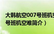 大韩航空007号班机空难（关于大韩航空007号班机空难简介）