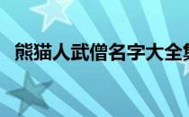 熊猫人武僧名字大全集（熊猫人武僧名字）