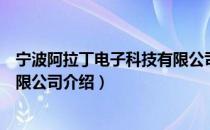 宁波阿拉丁电子科技有限公司（关于宁波阿拉丁电子科技有限公司介绍）