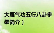 大雁气功五行八卦拳（关于大雁气功五行八卦拳简介）