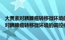 大黄素对胰腺癌转移微环境的调控作用及机制（关于大黄素对胰腺癌转移微环境的调控作用及机制简介）