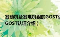 发动机及发电机组的GOST认证（关于发动机及发电机组的GOST认证介绍）