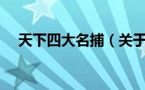 天下四大名捕（关于天下四大名捕简介）