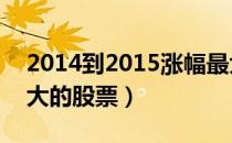 2014到2015涨幅最大的股票（2012涨幅最大的股票）