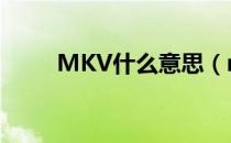 MKV什么意思（mkv是什么意思）