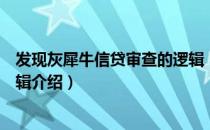 发现灰犀牛信贷审查的逻辑（关于发现灰犀牛信贷审查的逻辑介绍）