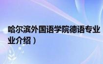 哈尔滨外国语学院德语专业（关于哈尔滨外国语学院德语专业介绍）