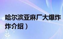 哈尔滨亚麻厂大爆炸（关于哈尔滨亚麻厂大爆炸介绍）