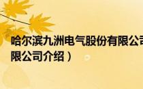 哈尔滨九洲电气股份有限公司（关于哈尔滨九洲电气股份有限公司介绍）