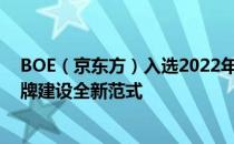 BOE（京东方）入选2022年生态品牌认证榜单 引领生态品牌建设全新范式