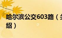 哈尔滨公交603路（关于哈尔滨公交603路介绍）