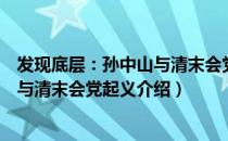 发现底层：孙中山与清末会党起义（关于发现底层：孙中山与清末会党起义介绍）