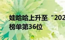 娃哈哈上升至“2022中国民营企业500强”榜单第36位