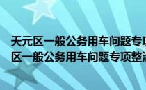 天元区一般公务用车问题专项整治工作实施方案（关于天元区一般公务用车问题专项整治工作实施方案简介）