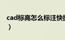 cad标高怎么标注快捷键（cad标高怎么标注）