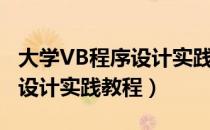 大学VB程序设计实践教程（关于大学VB程序设计实践教程）