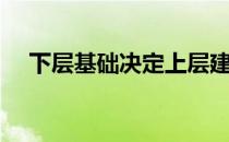 下层基础决定上层建筑（决定上层建筑）