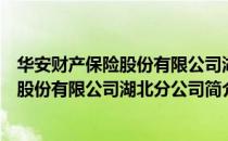 华安财产保险股份有限公司湖北分公司（关于华安财产保险股份有限公司湖北分公司简介）