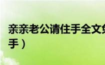 亲亲老公请住手全文免费下载（亲亲老公请住手）