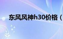 东风风神h30价格（东风风神h30报价）