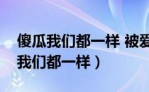 傻瓜我们都一样 被爱情伤了又伤歌词（傻瓜我们都一样）