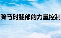 骑马时腿部的力量控制可以协助你掌握好平衡