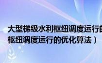 大型梯级水利枢纽调度运行的优化算法（关于大型梯级水利枢纽调度运行的优化算法）