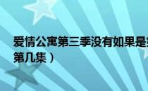 爱情公寓第三季没有如果是第几集（爱情公寓3没有如果是第几集）